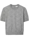 Tory Burch Sublime Wool Mockneck In Grey