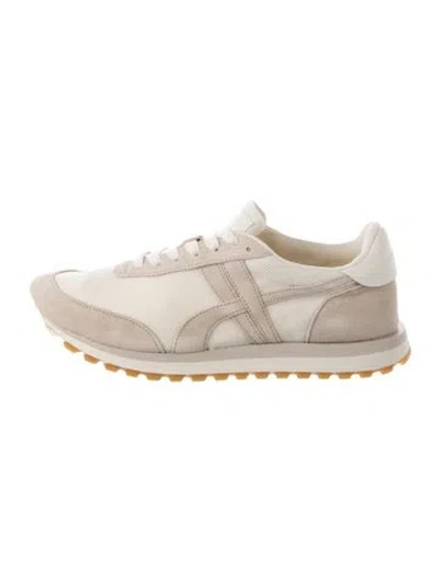 Pre-owned Tory Burch Suede Athletic Sneakers In Neutrals