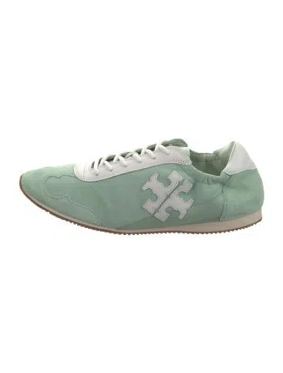 Pre-owned Tory Burch Suede Athletic Sneakers W/ Tags In Green