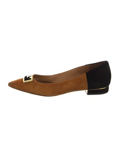 Pre-owned Tory Burch Suede Ballet Flats