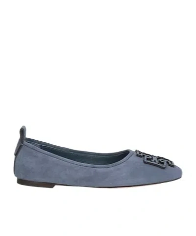 Tory Burch Woman Ballet Flats Slate Blue Size 8 Leather