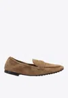 Tory Burch Suede Ballet Loafers In Brown