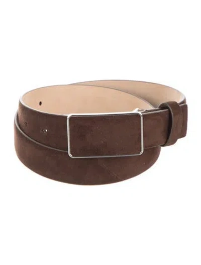 Pre-owned Tory Burch Suede Belt In Brown