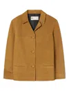 Tory Burch Suede Blazer Jacket In Brown