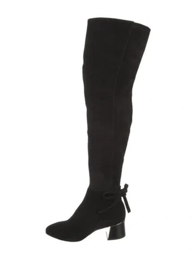 Pre-owned Tory Burch Suede Boots In Black