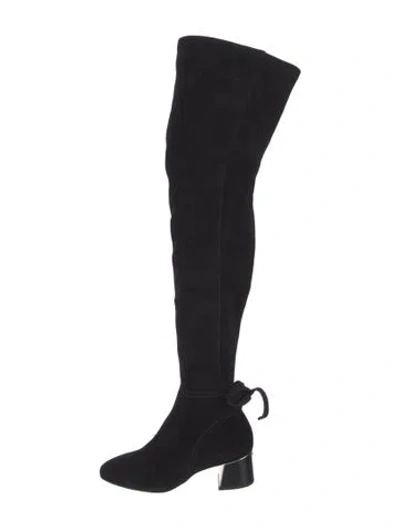 Pre-owned Tory Burch Suede Boots In Black