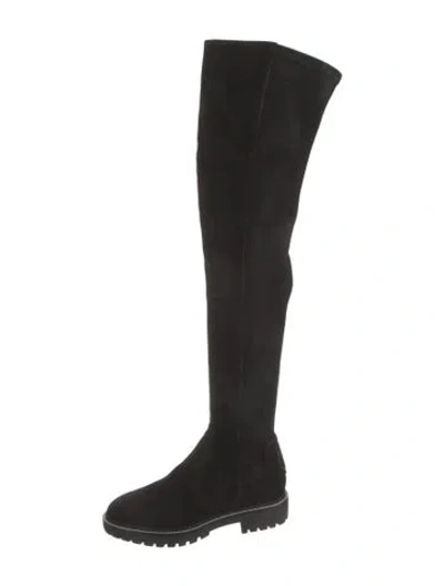 Pre-owned Tory Burch Suede Boots In Black