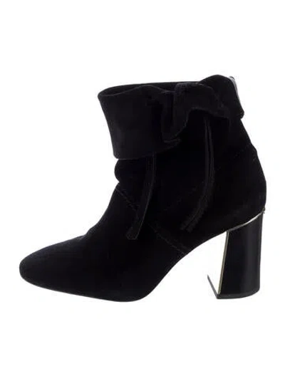 Pre-owned Tory Burch Suede Boots In Black