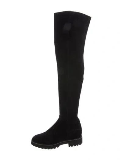 Pre-owned Tory Burch Suede Boots In Black