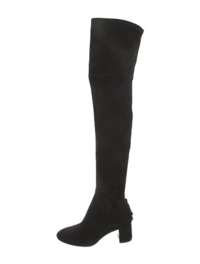 Pre-owned Tory Burch Suede Boots In Black