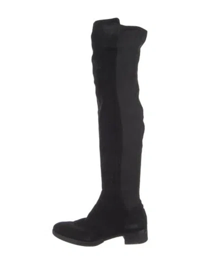 Pre-owned Tory Burch Suede Boots In Black