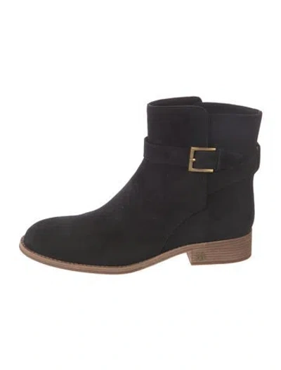 Pre-owned Tory Burch Suede Boots In Black