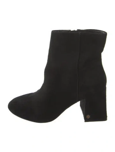 Pre-owned Tory Burch Suede Boots In Black