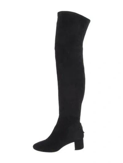 Pre-owned Tory Burch Suede Boots In Black