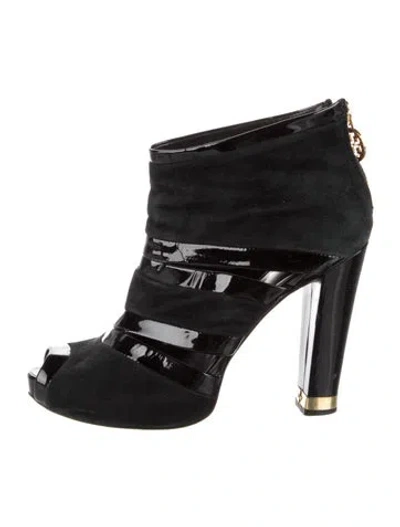Pre-owned Tory Burch Suede Boots In Black