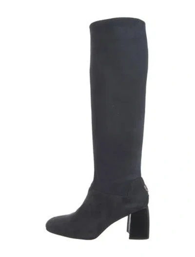 Pre-owned Tory Burch Suede Boots In Blue