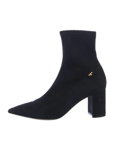 Pre-owned Tory Burch Suede Boots In Blue