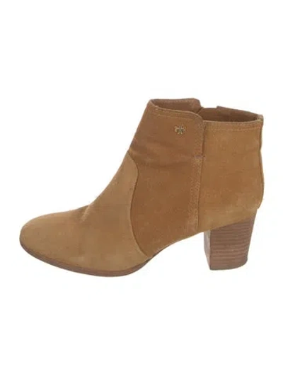 Pre-owned Tory Burch Suede Boots In Brown
