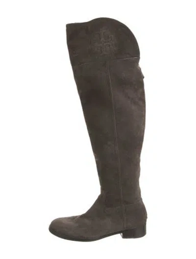 Pre-owned Tory Burch Suede Boots In Brown