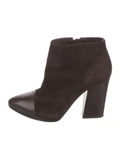 Pre-owned Tory Burch Suede Boots In Brown