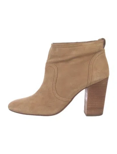 Pre-owned Tory Burch Suede Boots In Brown
