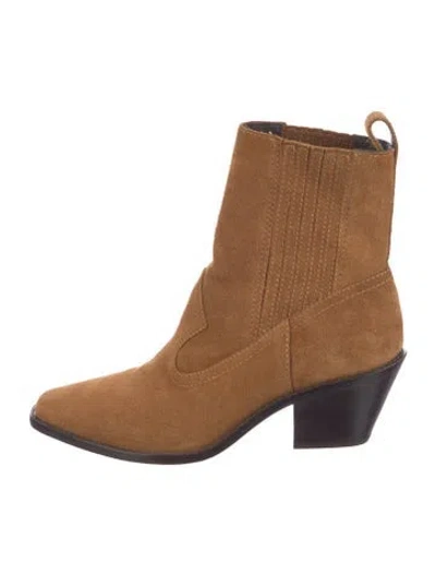 Pre-owned Tory Burch Suede Boots In Brown