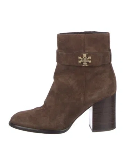 Pre-owned Tory Burch Suede Boots In Brown