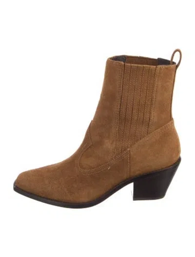 Pre-owned Tory Burch Suede Boots In Brown