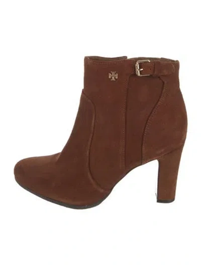 Pre-owned Tory Burch Suede Boots In Brown