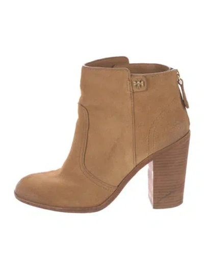 Pre-owned Tory Burch Suede Boots In Brown