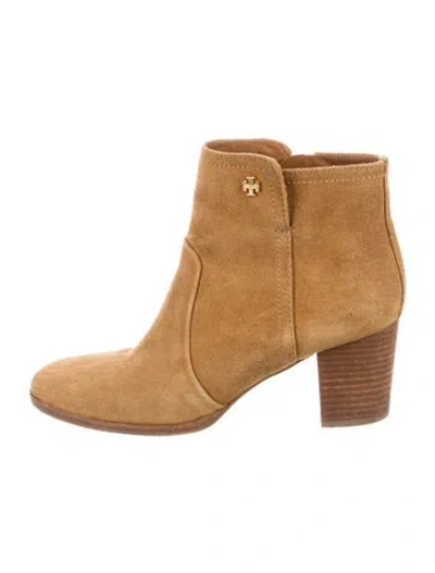 Pre-owned Tory Burch Suede Boots In Brown