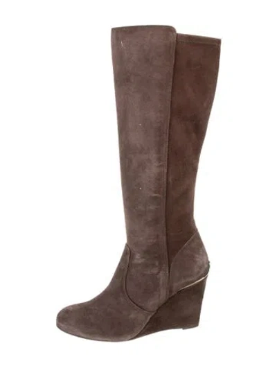 Pre-owned Tory Burch Suede Boots In Brown