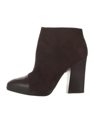 Pre-owned Tory Burch Suede Boots In Brown