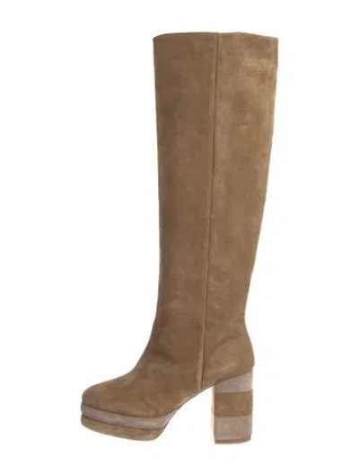 Pre-owned Tory Burch Suede Boots In Brown