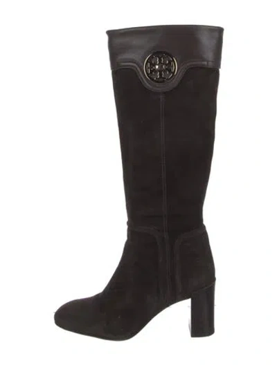 Pre-owned Tory Burch Suede Boots In Brown