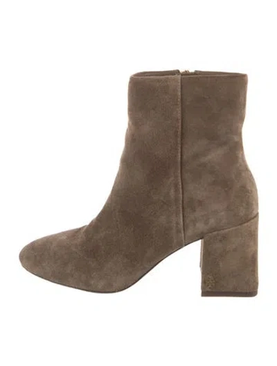 Pre-owned Tory Burch Suede Boots In Brown