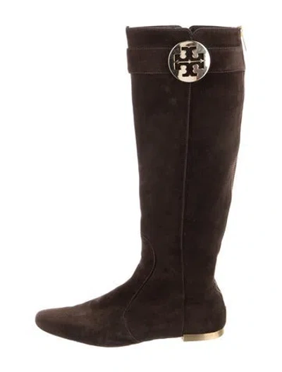 Pre-owned Tory Burch Suede Boots In Brown