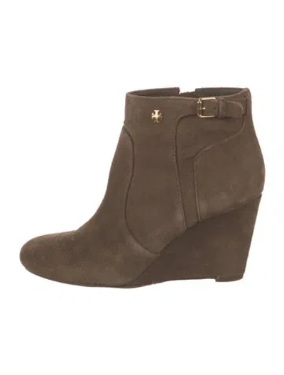 Pre-owned Tory Burch Suede Boots In Brown