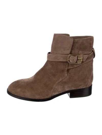 Pre-owned Tory Burch Suede Boots In Brown