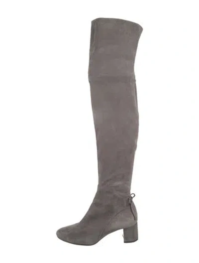 Pre-owned Tory Burch Suede Boots In Grey