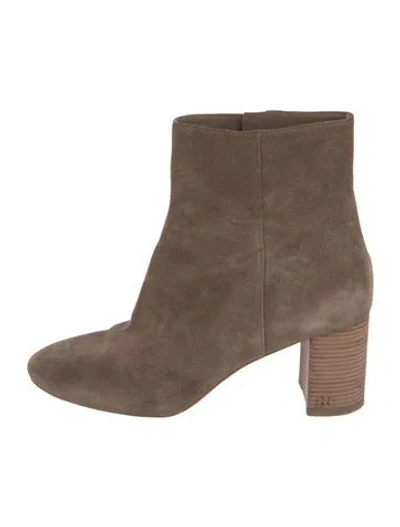 Pre-owned Tory Burch Suede Boots In Neutral