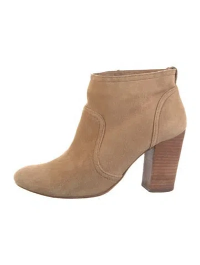 Pre-owned Tory Burch Suede Boots In Neutral