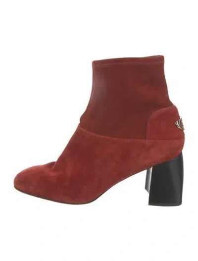 Pre-owned Tory Burch Suede Boots In Red