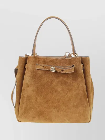 Tory Burch Suede Bucket Tote Top Handle