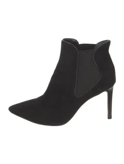 Pre-owned Tory Burch Suede Chelsea Boots In Black