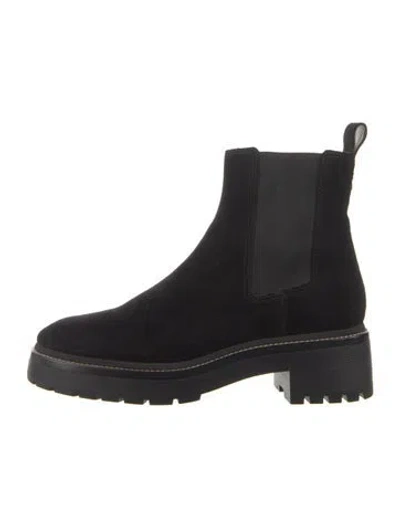 Pre-owned Tory Burch Suede Chelsea Boots In Blue