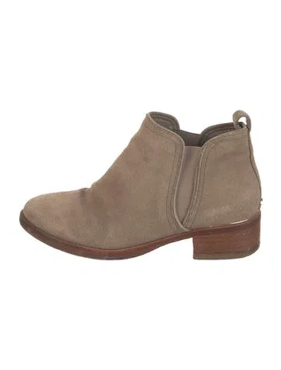 Pre-owned Tory Burch Suede Chelsea Boots In Neutrals