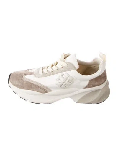 Pre-owned Tory Burch Suede Chunky Sneakers In Brown