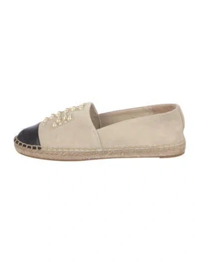 Pre-owned Tory Burch Suede Colorblock Pattern Espadrilles