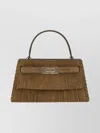 Tory Burch Suede Cross-body Bag Fringe Detail In Brown